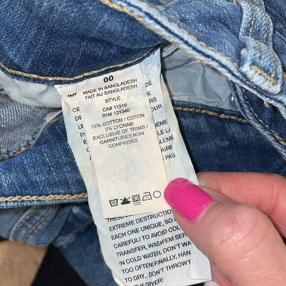 Garage Stretch Girlfriend Jeans Size 00 - Picture 10 of 11